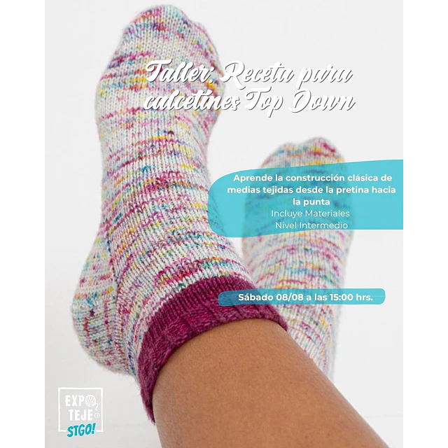 Receta para calcetines Top Down - Patricia López @junglaknits