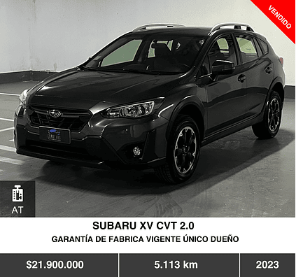 SUBARU XV CVT 2.0 2023