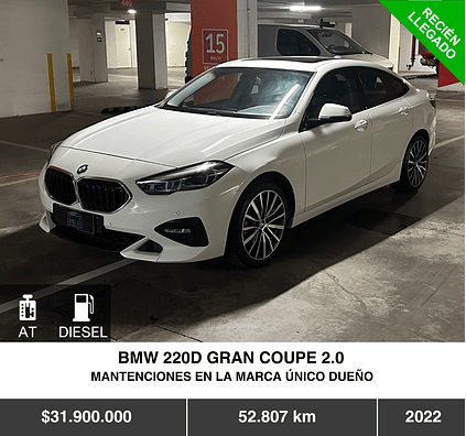 BMW 220D GRAN COUPE 2.0 2022