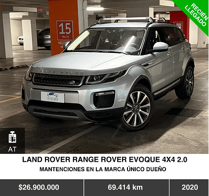 LAND ROVER RANGE ROVER EVOQUE 4X4 2.0 2020