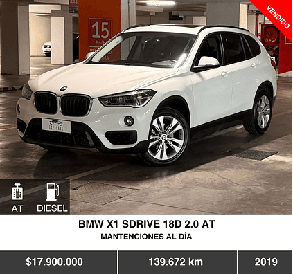 BMW X1 SDRIVE 18D 2.0 AT 2019