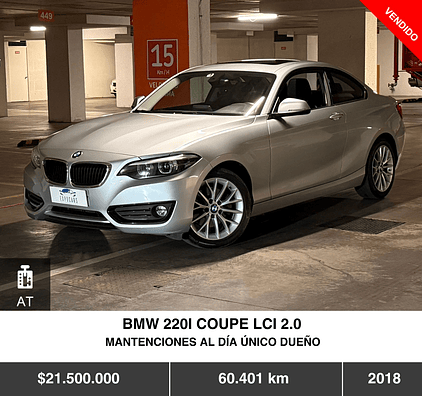 BMW 220I COUPE LCI 2.0 2018