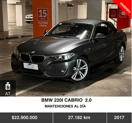 BMW 220I CABRIO  2.0 2017
