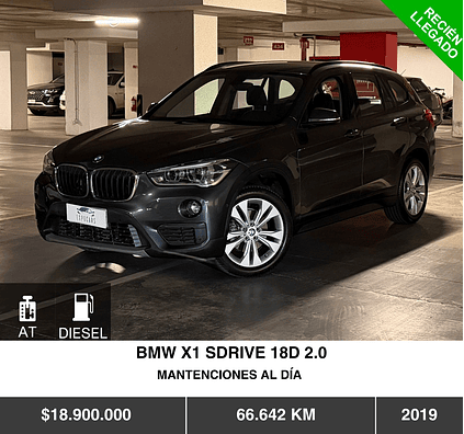 BMW X1 SDRIVE 18D 2.0 2019