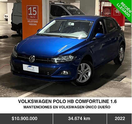  VOLKSWAGEN POLO HB COMFORTLINE 1.6 2022