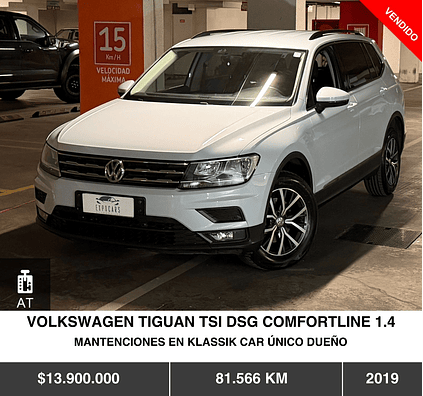 VOLKSWAGEN TIGUAN TSI DSG COMFORTLINE 1.4 2019