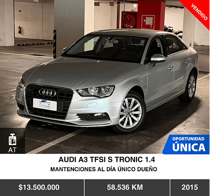 AUDI A3 TFSI S TRONIC 1.4 2015
