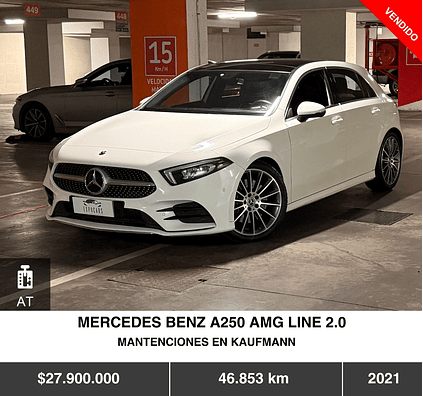 MERCEDES BENZ A250 AMG LINE 2.0 2021