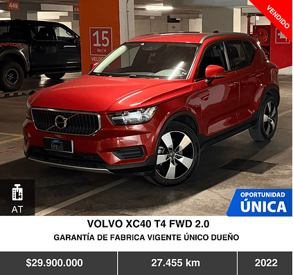  VOLVO XC40 T4 FWD 2.0 2022