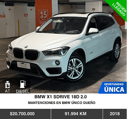 BMW X1 SDRIVE 18D 2.0 2018