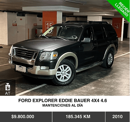 FORD EXPLORER EDDIE BAUER 4X4 4.6 2010