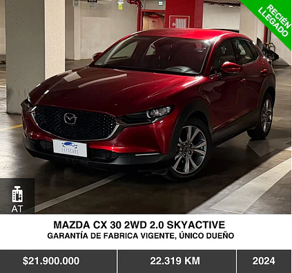 MAZDA CX 30 2WD 2.0 SKYACTIVE 2024