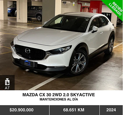 MAZDA CX 30 2WD 2.0 SKYACTIVE 2024