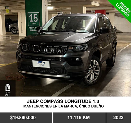 JEEP COMPASS LONGITUDE 1.3 2022
