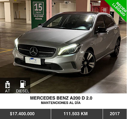 MERCEDES BENZ A200 D 2.0 2017