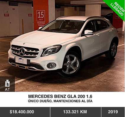 MERCEDES BENZ GLA 200 1.6 2019