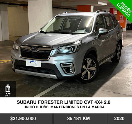 SUBARU FORESTER LIMITED CVT 4X4 2.0 2020