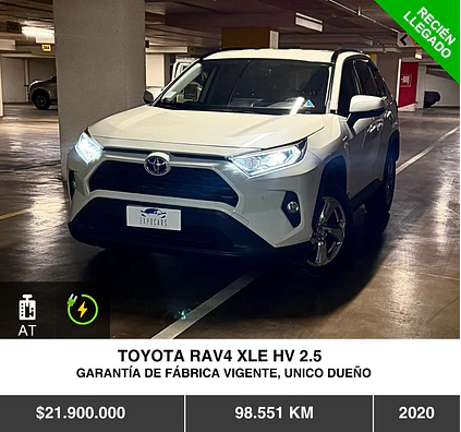 TOYOTA RAV4 XLE HV 2.5 2020