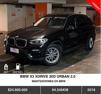 BMW X3 XDRIVE 20D URBAN 2.0  2018