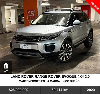 LAND ROVER RANGE ROVER EVOQUE 4X4 2.0 2020