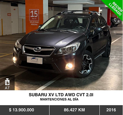  SUBARU XV LTD AWD CVT 2.0I 2016