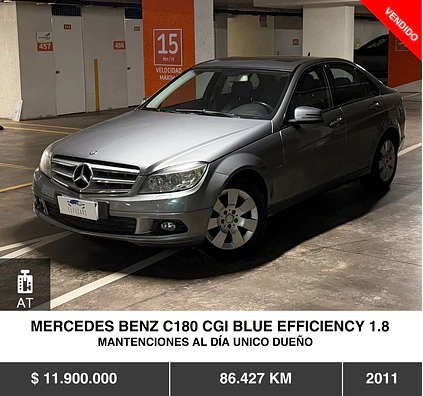 MERCEDES BENZ C180 CGI BLUE EFFICIENCY 1.8 2011
