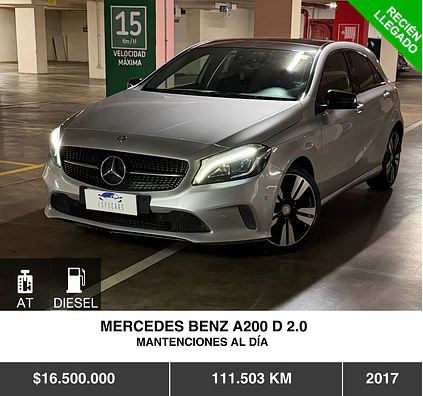 MERCEDES BENZ A200 D 2.0 2017