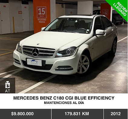 MERCEDES BENZ C180 CGI BLUE EFFICIENCY 2012