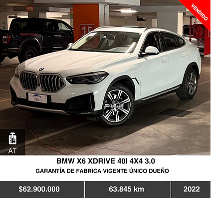 BMW X6 XDRIVE 40I 4X4 3.0 2022