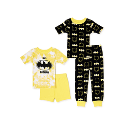 Batman Toddler Cotton Pajama Set 4 Pc