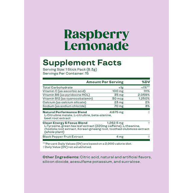 Pre-Workout Stick Packs