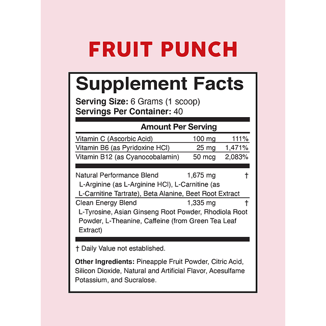 Original Pre-Workout Fruit Punch