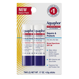 Aquaphor Lip Balm Repair Stick for Chapped Lips - SPF30