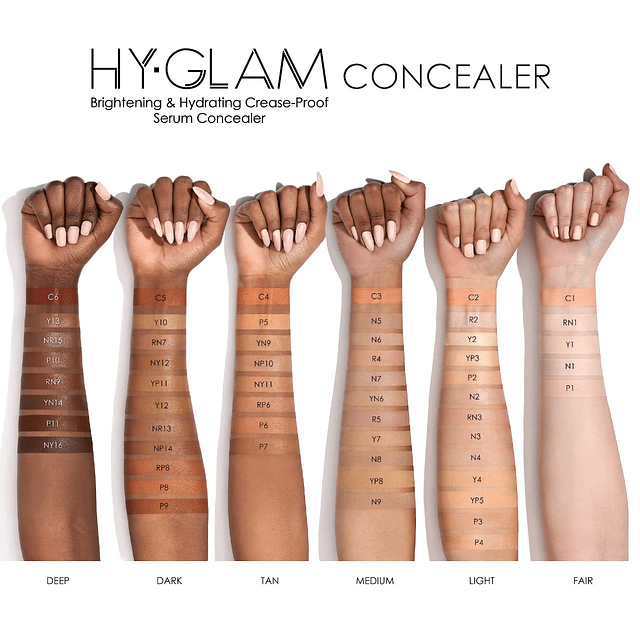 Hy-Glam Brightening & Hydrating Medium to Full Coverage Crease Proof Serum Color Corrector