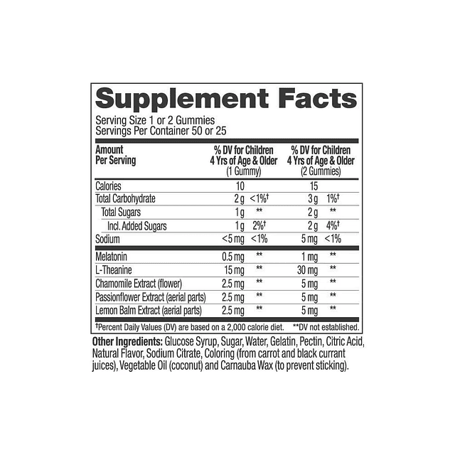 Kids 0.5 Melatonin Sleep Support Gummies