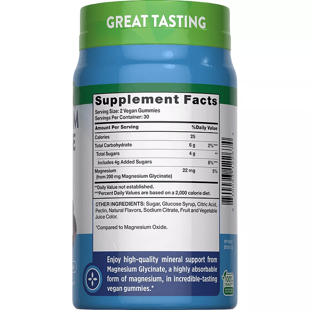 Magnesium Glycinate Dietary Vegan Supplements Gummies 