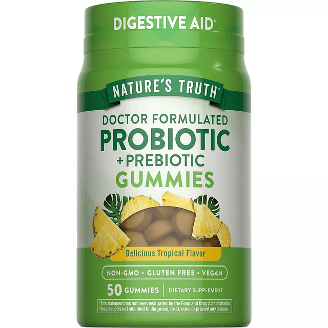Digestive Probiotic Prebiotic Tropical Gummies 