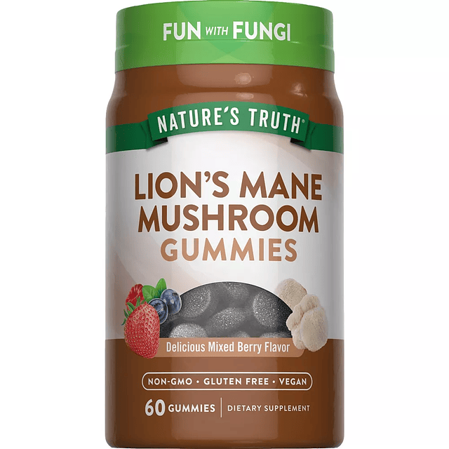 Lion's Mane Mushroom Vitamin Vegan Gummies 