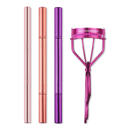 Double Time Makeup Brush + Lash Curler Set