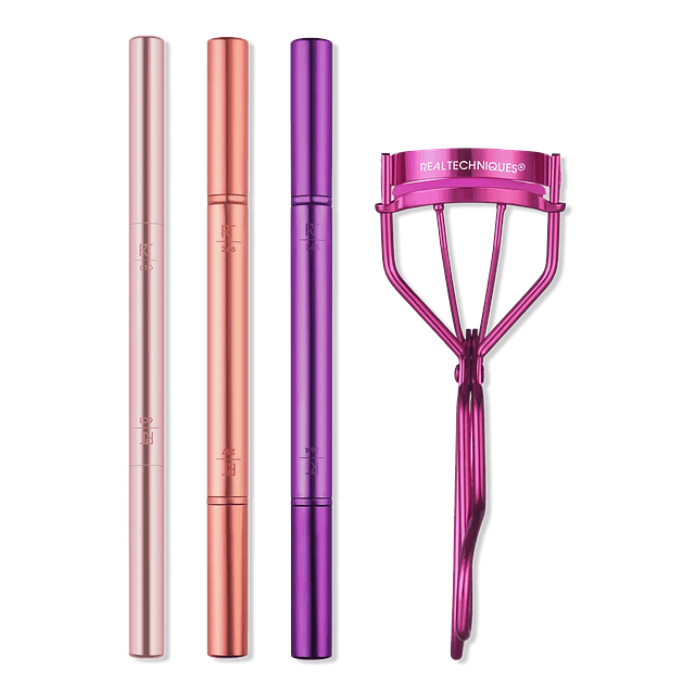 Double Time Makeup Brush + Lash Curler Set
