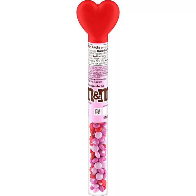 M&M'S Valentine's Day Milk Chocolate Heart Candy Cane Gift 