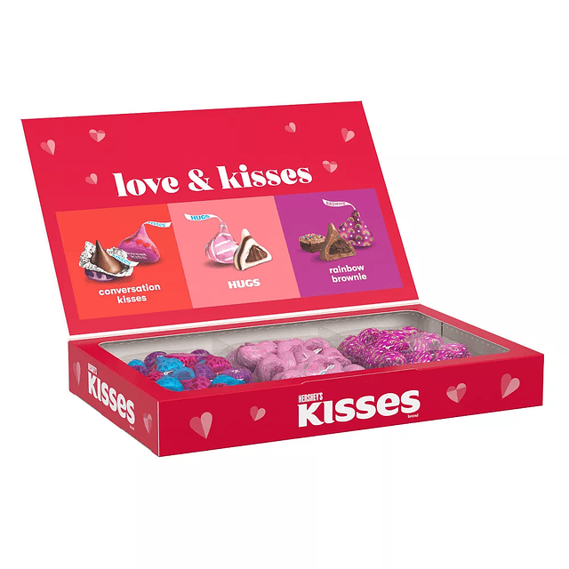 Hershey's Kisses Valentine's Day Milk Chocolate Assorted Collection Candy Gift Box