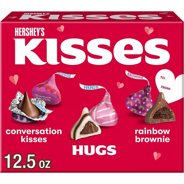 Hershey's Kisses Valentine's Day Milk Chocolate Assorted Collection Candy Gift Box