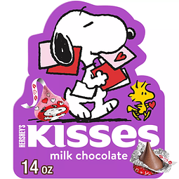 Hershey's Kisses Valentine's Day Milk Chocolate Snoopy & Friends Candy Gift Box
