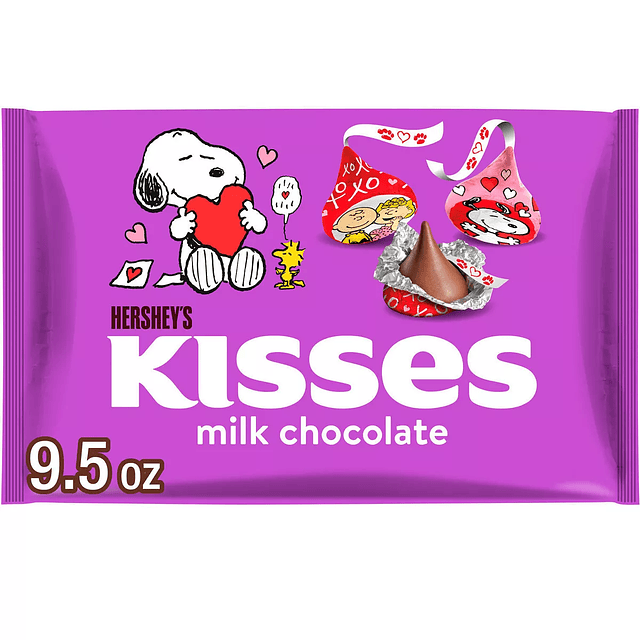 Hershey's Kisses Valentine's Day Milk Chocolate Snoopy and Friends Candy