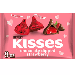 Hershey's Kisses Valentine's Day Chocolate Dipped Strawberry Candy - 9oz
