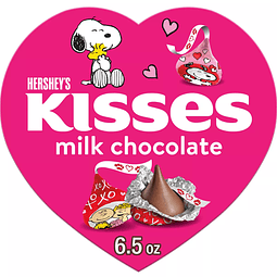 Hershey's Kisses Valentine's Day Milk Chocolate Hearts Snoopy & Friends Candy Gift Box 