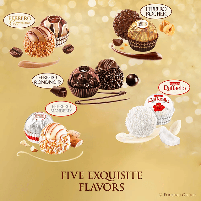 Ferrero Collection Premium Dark Hazelnut Milk Chocolate and Coconut Valentine’s Day Heart Gift Box