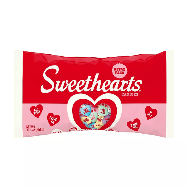 Sweethearts Valentine's Retro Heart Candies Bag - 10.5oz
