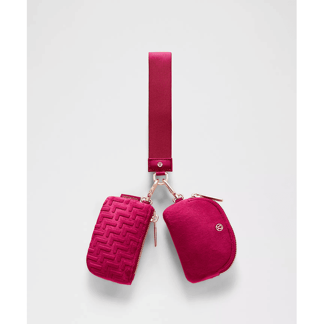 Dual Pouch Wristlet L Monogram Velvet